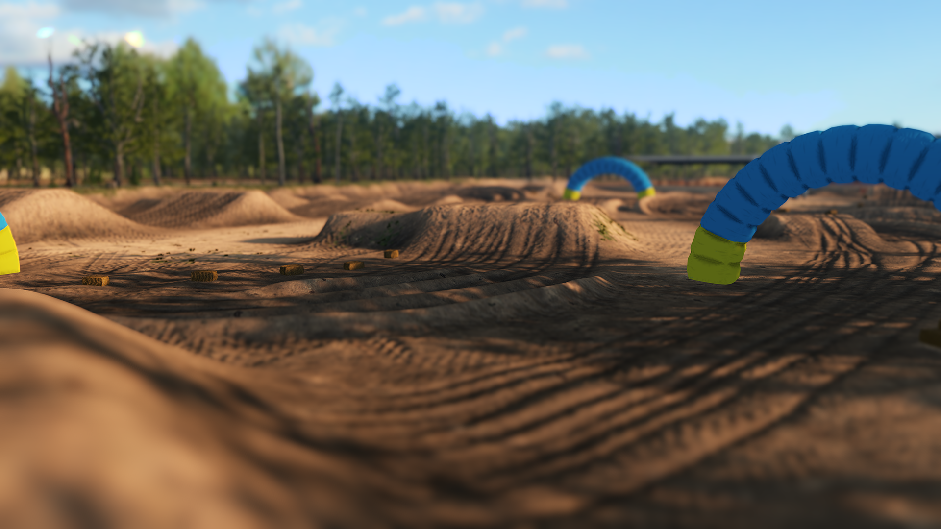 A picture of a supercross track from the game 'Motocross: Chasing the Dream'